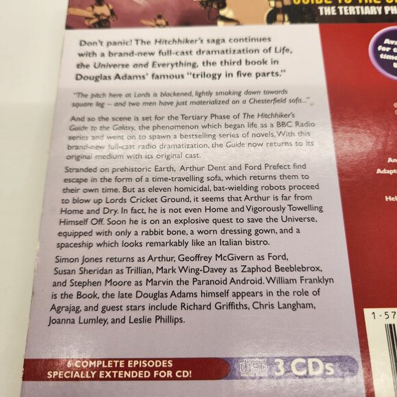 Hitchhiker's Guide to the Galaxy Tertiary Phase 3 CD BBC Audio Douglas Adams - Picture 4 of 5